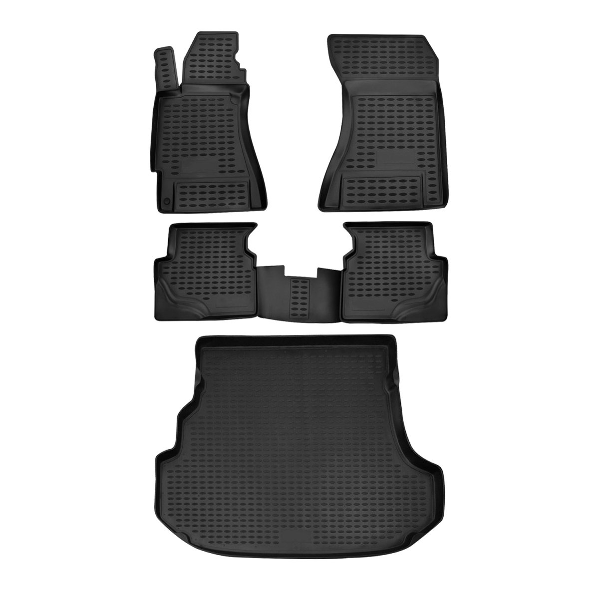 Subaru Forester 3D Floor-Trunk Mats - Omac - Black - '03-'08